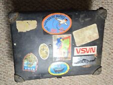 VINTAGE BELL SYSTEMS B TELEPHONE LINEMANS TOOLBOX CASE WITH STICKERS picture