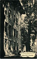 Wheaton IL-Illinois, College East Wing Of Blanchard Hall Vintage Postcard picture