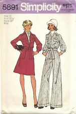 Simplicity 5891 Retro Cropped Jacket, A-Line Skirt & Cuffed Pants Sz 10 COMPLETE picture