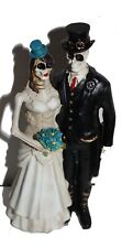 DOD Victorian Wedding Bride and Groom Steampunk Skeleton Couple Figurine 8