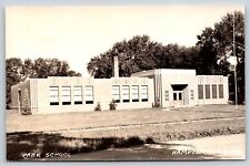 Hampton Iowa~Park School~Art Deco Building~1940s RPPC picture