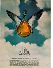 1972 Whiskey Vintage Print Ad Let There Be Light Whiskeys Alcohol With Wings picture