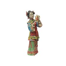 Chinese Oriental Porcelain Qing Style Dressing Wine Jar Pot Lady Figure ws3684 picture
