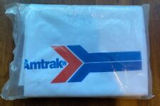 Vtg Amtrak Souvenir White Blanket Throw 50