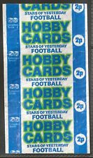 A&BC WRAPPER FOOTBALL 1971 STARS OF YESTERDAY HOBBY CARDS(SHORT DARK BLUE+GREEN) picture