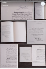 King George V & Edward VIII (as Grand master) military document SIGNED picture