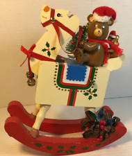 Christmas Musical Reindeer Wooden Enesco 1984 Enesco Vintage picture
