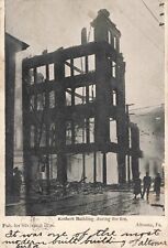 Rothert Building During Fire, Altoona, Pennsylvania PA - 1907 Vintage Postcard picture