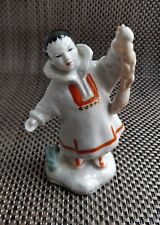 Yakut hunter with squirrel Vintage porcelain figurine 1950 Made in USSR picture