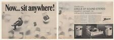 1967 Zenith Circle of Sound Stereo Moderne Y565 2-Pg Ad picture