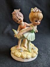 Lefton ceramics - Vintage Ballerina girls sisters  dancing   - *1 owner picture