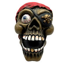 Vintage Pirate Skull Zombie Hard Plastic Halloween Decoration By Seasons picture