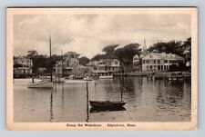 Edgartown MA-Massachusetts, Scenic View Along The Waterfront Vintage Postcard picture