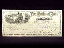 FIRST NATIONAL BANK OF HELENA, MONTANA - 1888 CHECK picture