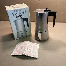 Vintage Bialetti INOX-H Stainless 18/10 Espresso Coffeemaker - 6 w/ Org. Box picture