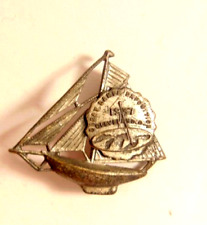 souvenir ship shaped pin with medallion: 1937 Great Lakes Exposition, Cleveland picture