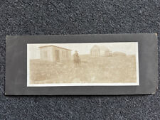 Rare mounted photo 1910s Cowboy Man on Horse Midwest unique size picture