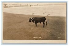 c1920's The Victim Bull Ring Cadiz Spain RPPC Photo Unposted Vintage Postcard picture