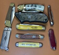 Lot Of 9 Vintage Pocket Knives Folding & Lock Back Knife picture