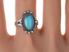 sz8 c1940's Bell Trading Post Native American sterling and turquoise ring picture