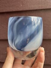 Glassybaby I See You Votive Candle Holder - Periwinkle Blue picture