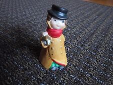 Christmas Bell Victorian Winking Gentleman with Lantern Ceramic Collectible picture