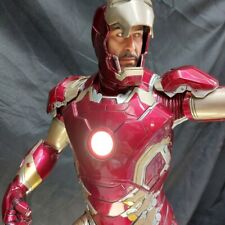 Cinemaquette Iron Man Mark 43 1/3 Statue Light Up w/COA Signed Robert Downey Jr picture