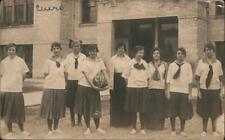 RPPC Cuero,TX CHS Girl's Basketball Team 1915 DeWitt County Texas Postcard picture