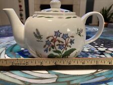 Kent Pottery Herb Garden White Ceramic Tea Pot England picture
