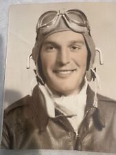Vintage WW2 Pilot Photo Colored Tinted Signed picture