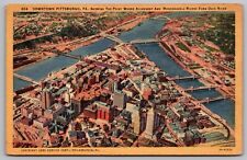 Downtown Pittsburgh Pennsylvania Allegheny Monongahela Rivers Ohio VNG Postcard picture