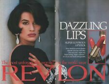  Vintage 1980's Woman's Fashion - Revlon Lipstick - Dazzling Lips - 1981 Art AD picture