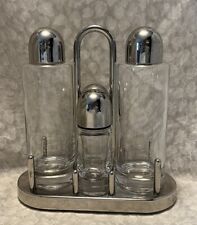 Alessi Condiment Set Salt Pepper Oil Vinegar Caddy by Ettore Sottsass picture
