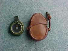Vintage WWl FRENCH & SON LONDON Military Compass w Original Leather Case 1917 picture