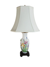 Vintage Signed Murray Feiss Japanese Handpainted Porcelain Vase Table Lamp picture