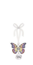 Ganz Butterfly Ornament/ Car Charm Today is a NEW day. picture