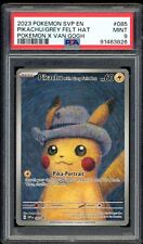 PSA 9 Pikachu with Grey Felt Hat 085 SVP Pokemon x Van Gogh PROMO Card MINT picture