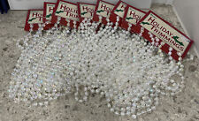 8 Vtg Strands of 8mm Bead Garland Iridescent Christmas Garland 9 FT Each Darice picture