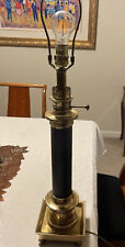 Frederick Cooper Black-Brass Column vintage Table Lamp picture