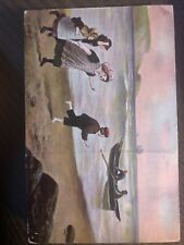 c1900 Father's Boat Jw Carter Signed Oilette Antique Postcard picture