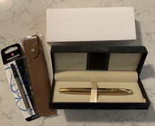 Vintage Sheaffer 14K Gold Electroplated Rollerball Pen White Dot picture