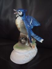 Vintage Napcoware Ceramic Blue Jay Bird Figurine Figure C-8524 Made In Japan picture
