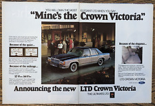 1980 Ford LTD Crown Victoria Most Elegant Car 2 Pg Original Color Print Ad picture