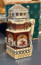 New 1999 Anheuser Busch Collectors Club Members Only Stein Clydesdale Stable COA picture