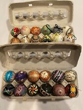 Real Ukrainian Pysanky.Chicken Hand Made Hutsul Pysanka. Easter Eggs. Lot Of 24 picture