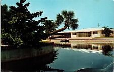 Punta Gorda Florida Waterways Refelctions Palm Trees Cancel 1976 Monson Postcard picture