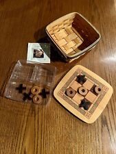 Longaberger 2001 Father's Day Tic Tac Toe Basket With Lid Protector and Pieces picture