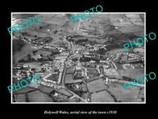 OLD 8x6 HISTORIC PHOTO OF HOLLYWELL WALES AERIAL VIEW OF THE TOWN c1930 3 picture