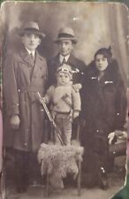 Antique Photo Postcard Little Boy Holding a Rare Child Size Rifle Gun RPPC picture