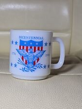 Vintage Milk Glass Bicentennial Coffee Mug USA 1776 1976 Glasbake America Cup picture